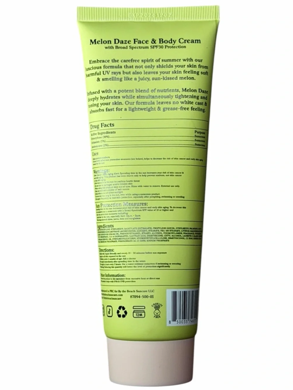 By The Beach Melon Daze SPF30 Face & Body Cream - Picture 13 of 15